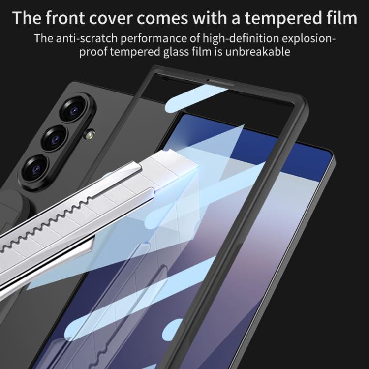 For Samsung Galaxy Z Fold7 5G GKK Integrated Silicone Wristband Folding Phone Case(Grey) - Galaxy Z Fold7 5G Cases by GKK | Online Shopping UK | buy2fix