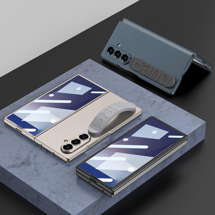 For Samsung Galaxy Z Fold7 5G GKK Integrated Silicone Wristband Folding Phone Case(Grey) - Galaxy Z Fold7 5G Cases by GKK | Online Shopping UK | buy2fix