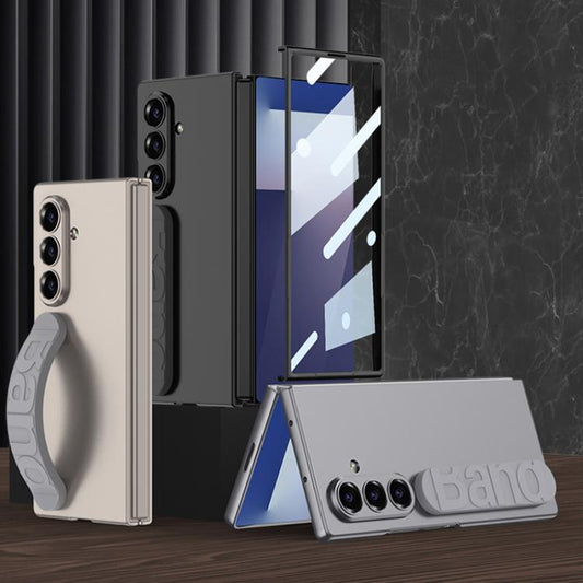 For Samsung Galaxy Z Fold7 5G GKK Integrated Silicone Wristband Folding Phone Case(Black) - Galaxy Z Fold7 5G Cases by GKK | Online Shopping UK | buy2fix