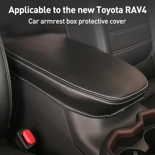 Car Central Armrest Box Protective Leather Cover for Toyota RAV4 2000(Black Red) - Seat Accessories by buy2fix | Online Shopping UK | buy2fix