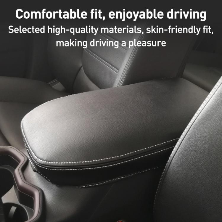 Car Central Armrest Box Protective Leather Cover for Toyota RAV4 2000(Black Red) - Seat Accessories by buy2fix | Online Shopping UK | buy2fix