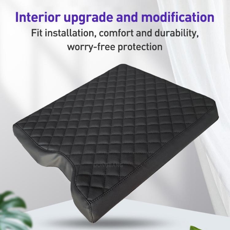 Car Central Armrest Box Protective Leather Cover Mat for Ford F150 2015-2022(Black) - Seat Accessories by buy2fix | Online Shopping UK | buy2fix