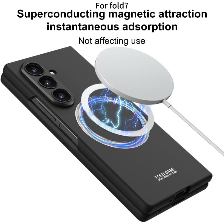 For Samsung Galaxy Z Fold7 5G GKK Integrated Ultra-thin MagSafe Phone Case(Black) - Galaxy Z Fold7 5G Cases by GKK | Online Shopping UK | buy2fix