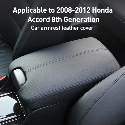 Car Central Armrest Box Protective Leather Cover for Honda Accord 8th Generation(Black) - Seat Accessories by buy2fix | Online Shopping UK | buy2fix