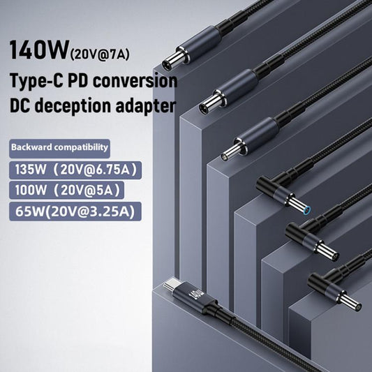 1.8m 140W Type-C to DC Laptop Charging Cable, Model:DC5.5x2.1mm 20V7A - Universal Power Adapter by buy2fix | Online Shopping UK | buy2fix