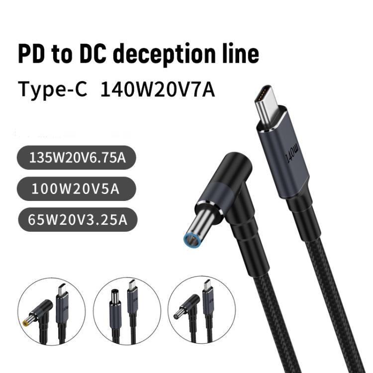 1.8m 140W Type-C to DC Laptop Charging Cable, Model:DC5.5x2.5mm 20V7A - Universal Power Adapter by buy2fix | Online Shopping UK | buy2fix