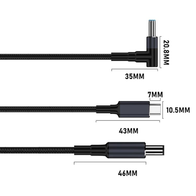 1.8m 140W Type-C to DC Laptop Charging Cable, Model:DC6.0x3.7mm 20V7A - Universal Power Adapter by buy2fix | Online Shopping UK | buy2fix