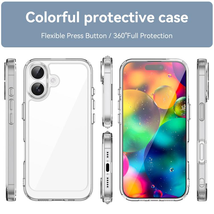 For iPhone 17 Colorful Series Acrylic + TPU Phone Case(Transparent) - iPhone 17 Cases by buy2fix | Online Shopping UK | buy2fix