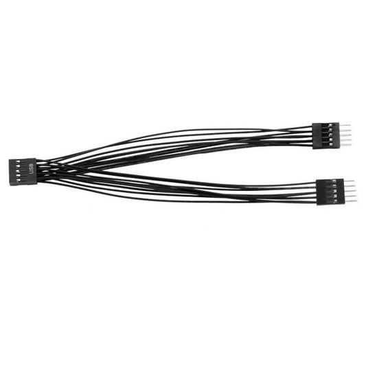 Desktop Computer Motherboard 2 in 1 9 Pin USB Adapter Extension Cable(Black) - USB Cable by buy2fix | Online Shopping UK | buy2fix