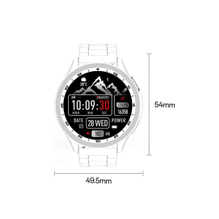 Yesido IO34 1.43 inch AMOLED Screen Metal Smart Watch Support BT Call(Grey) - Smart Watches by Yesido | Online Shopping UK | buy2fix