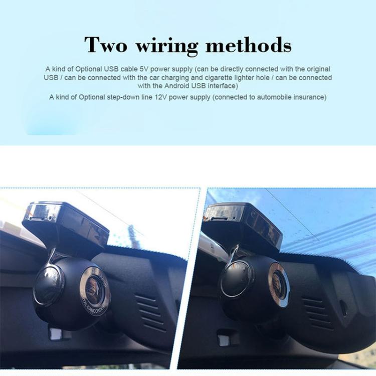 USB WiFi HD Night Vision Hidden Car Driving Recorder(Black) - Car DVRs by buy2fix | Online Shopping UK | buy2fix
