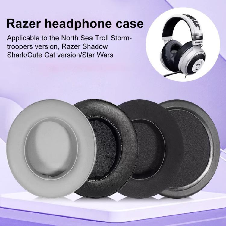 2pcs Insert Replacement Earpads For Razer Kraken Tournament / Edition / Kraken Kitty, Material:Protein Leather(Black) - Earmuff & Pad by buy2fix | Online Shopping UK | buy2fix