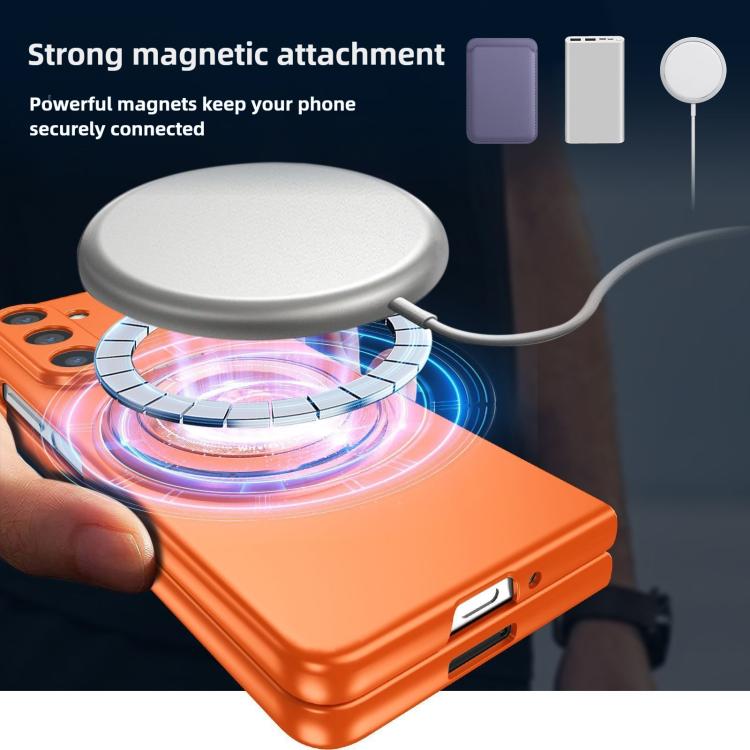For Samsung Galaxy Z Fold7 Kalebol MagSafe Rotation Holder PC Phone Case(Orange) - Galaxy Z Fold7 5G Cases by Kalebol | Online Shopping UK | buy2fix