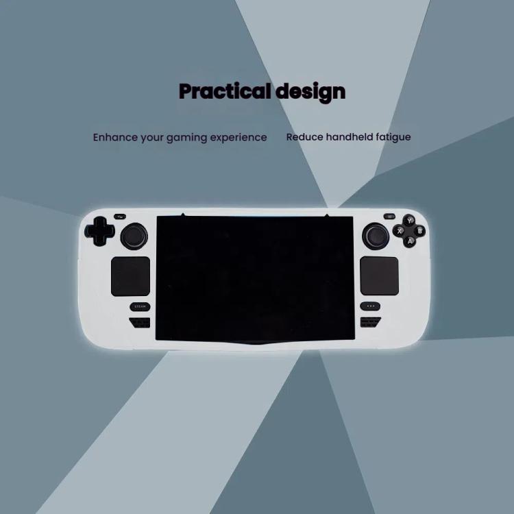 For Steam Deck Game Console Silicone One-piece Protective Case(White) - Cover Case by buy2fix | Online Shopping UK | buy2fix