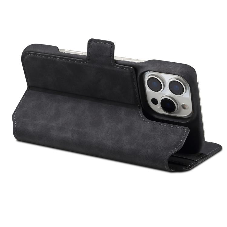 For iPhone 16 Pro Denior B07 MagSafe Detachable Leather Phone Case(Black) - iPhone 16 Pro Cases by Denior | Online Shopping UK | buy2fix