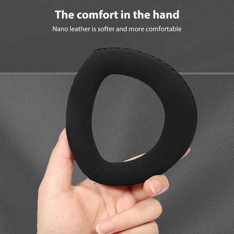 1 Pair Snap-on Replacement Earpads For Sennheiser HD800 / HD800S, Material:Lambskin + Flannel Stitching(Black) - Earmuff & Pad by buy2fix | Online Shopping UK | buy2fix