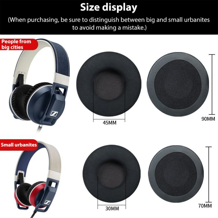 2pcs Insert Replacement Earpads For Sennheiser Urbanite XL, Material:Protein Leather(Black) - Earmuff & Pad by buy2fix | Online Shopping UK | buy2fix