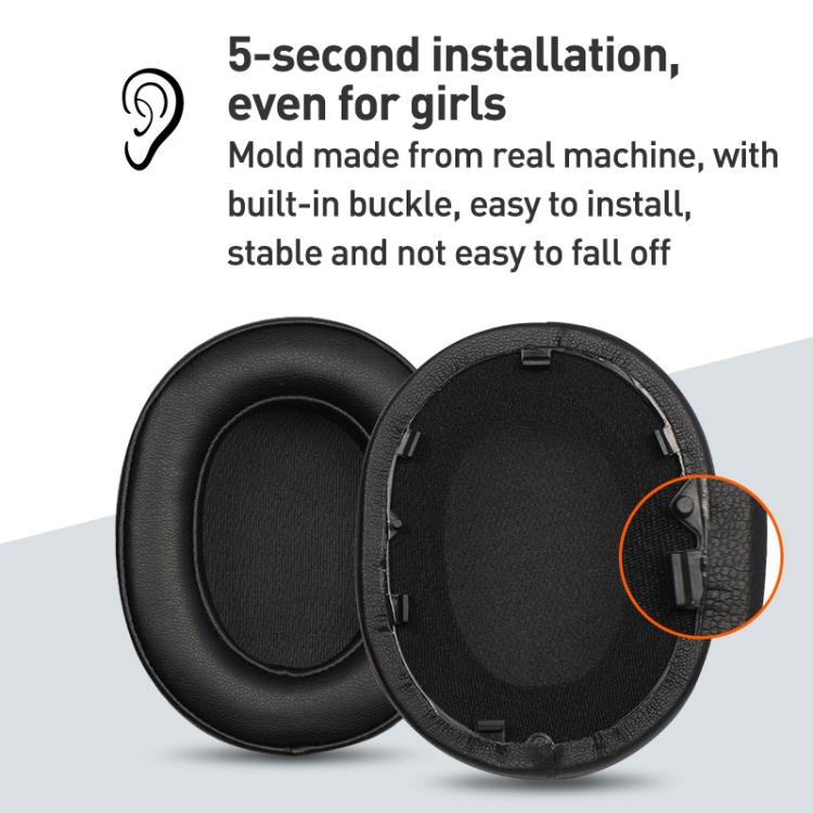 1 Pair Mesh Earphone Replacement Earpads Pads For Sony WH-1000XM5(Black Purple) - Earmuff & Pad by buy2fix | Online Shopping UK | buy2fix
