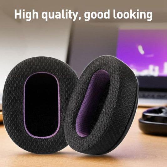2pcs Magic Ice Skin Earphone Replacement Earpads Pads For Sony WH-CH710N / WH-CH720N(Black Purple) - Earmuff & Pad by buy2fix | Online Shopping UK | buy2fix