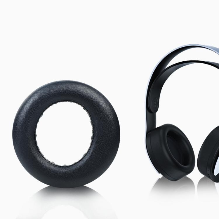 1 Pair Lambskin Earphone Replacement Earpads Pads For Sony Playstation 5 PS5(Black) - Earmuff & Pad by buy2fix | Online Shopping UK | buy2fix