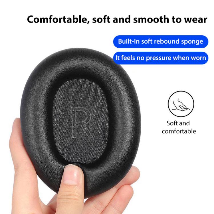 1 Pair Snap-on Protein Leather Replacement Earpads For Panasonic AH-A800(Grey) - Earmuff & Pad by buy2fix | Online Shopping UK | buy2fix