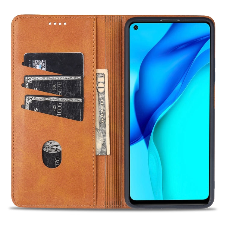 For Huawei Maimang 9 AZNS Magnetic Calf Texture Horizontal Flip Leather Case with Card Slots & Holder & Wallet(Red) - Huawei Cases by AZNS | Online Shopping UK | buy2fix