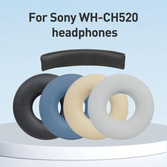 Headphone Protein Leather Headband Protective Cover For Sony WH-CH520(Black) - Earmuff & Pad by buy2fix | Online Shopping UK | buy2fix
