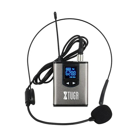 XTUGA A2 UHF Lavalier Headworn Wireless Microphone with Bodypack Transmitter(Black) - Microphone by XTUGA | Online Shopping UK | buy2fix