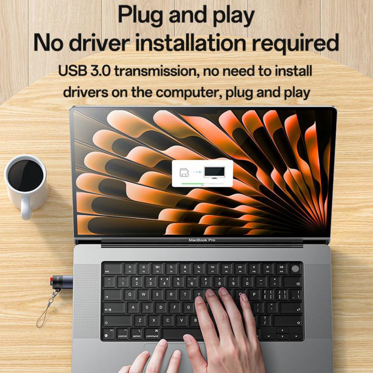 Yesido GS36 USB 3.0 TF Card Reader(Black) - by Yesido | Online Shopping UK | buy2fix
