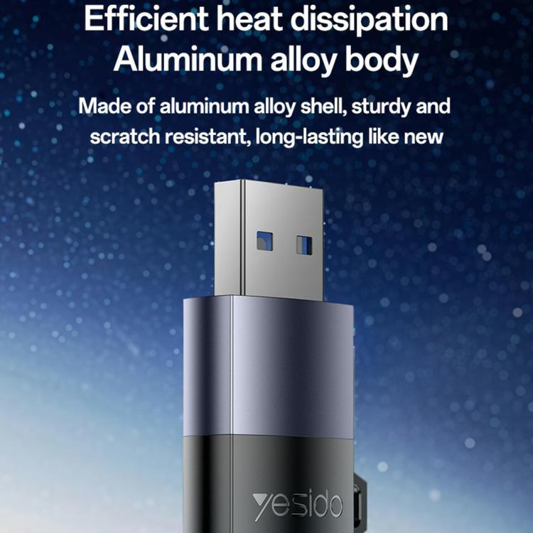 Yesido GS36 USB 3.0 TF Card Reader(Black) - by Yesido | Online Shopping UK | buy2fix
