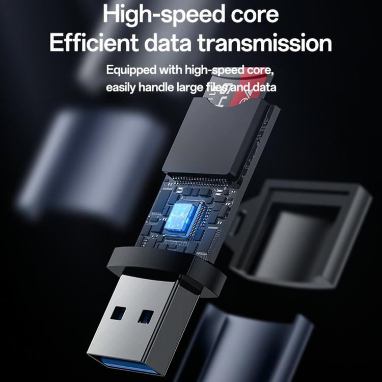 Yesido GS36 USB 3.0 TF Card Reader(Black) - by Yesido | Online Shopping UK | buy2fix