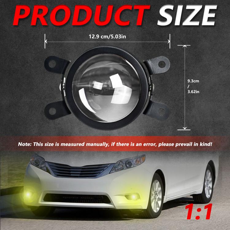 T10 2pcs/Pack 55W 3 inch High Power Dual Lens Fog Light, Universal Double Holder - Fog / Driving Lights by buy2fix | Online Shopping UK | buy2fix