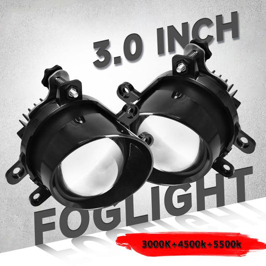 T12 2pcs/Pack 55W 3 inch High Power Dual Lens Fog Light Oblique Style for Toyota, Left Driver - Fog / Driving Lights by buy2fix | Online Shopping UK | buy2fix