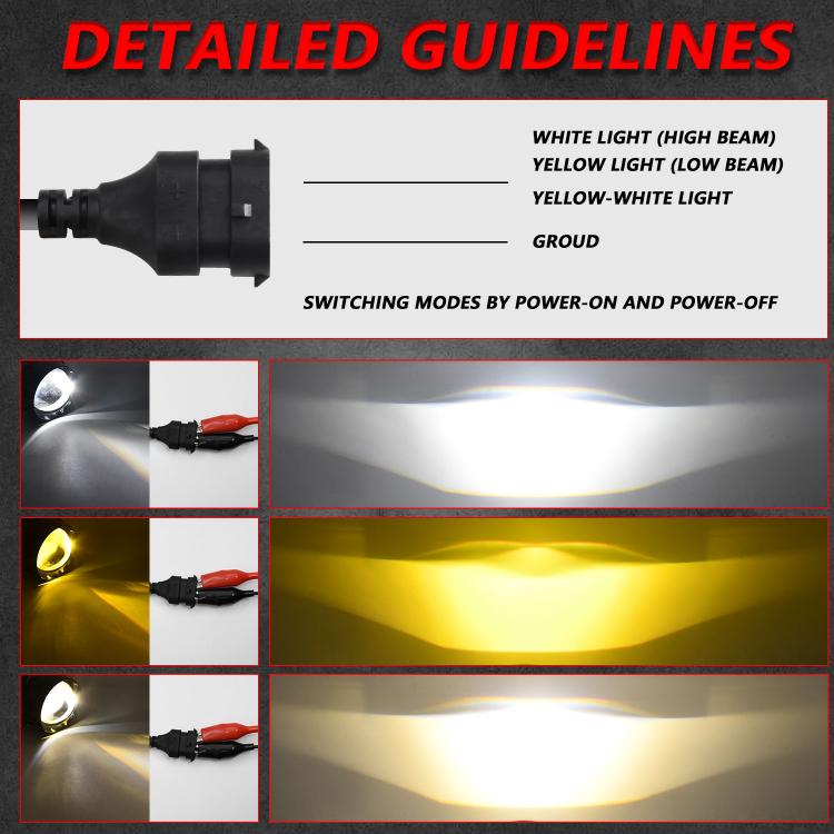 T12 2pcs/Pack 55W 3 inch High Power Dual Lens Fog Light Oblique Style for Toyota, Left Driver - Fog / Driving Lights by buy2fix | Online Shopping UK | buy2fix