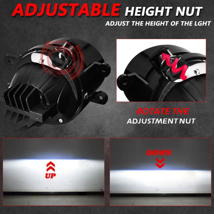 T12 2pcs/Pack 55W 3 inch High Power Dual Lens Fog Light Oblique Style for Toyota, Right Driver - Fog / Driving Lights by buy2fix | Online Shopping UK | buy2fix