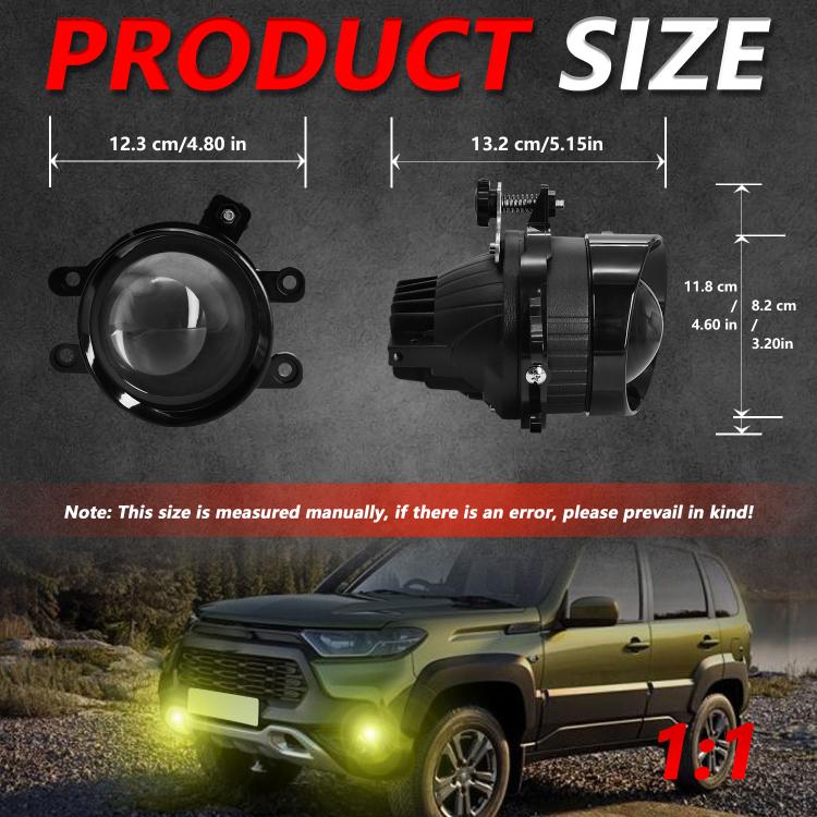 T12 2pcs/Pack 55W 3 inch High Power Dual Lens Fog Light Oblique Style for Toyota, Right Driver - Fog / Driving Lights by buy2fix | Online Shopping UK | buy2fix