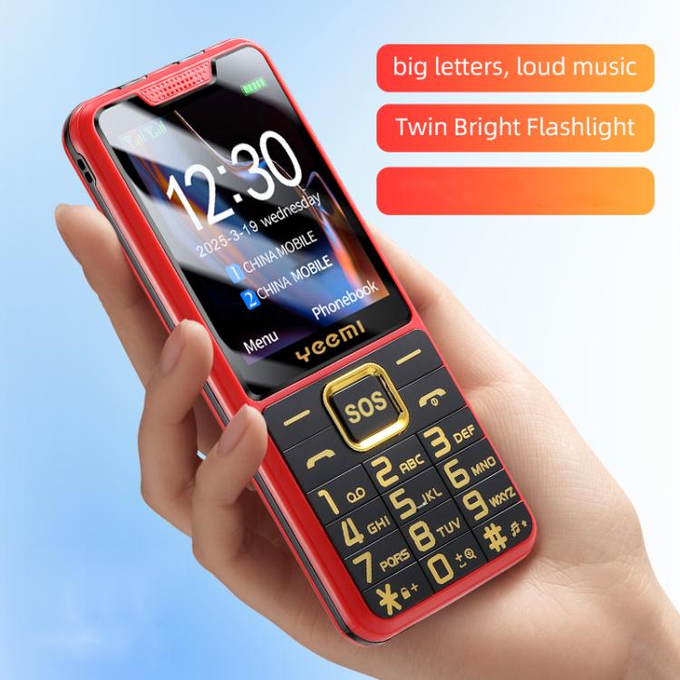 K3 2G Keypad Phone, 2.4 inch, LED Flashlight, Big Keyboard Big Fonts, SOS, Network: 2G, Dual SIM, Plug:US Plug(Red) - Others by buy2fix | Online Shopping UK | buy2fix