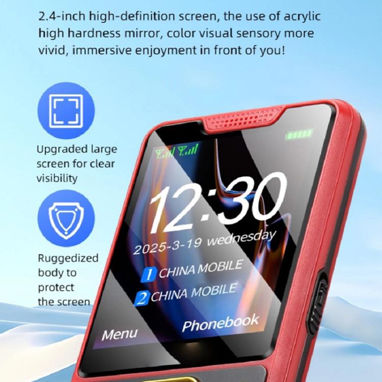 K3 2G Keypad Phone, 2.4 inch, LED Flashlight, Big Keyboard Big Fonts, SOS, Network: 2G, Dual SIM, Plug:US Plug(Gold) - Others by buy2fix | Online Shopping UK | buy2fix