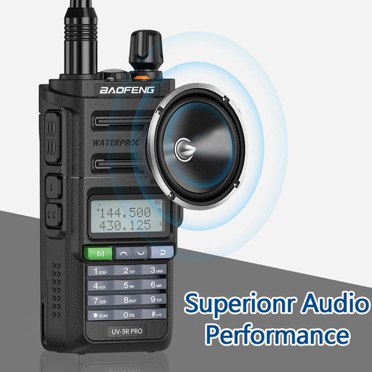 Baofeng UV-9R PRO Dot Matrix LCD Screen IP57 Waterproof Handheld Analog Walkie Talkie, Plug:EU Plug(Green) - Handheld Walkie Talkie by BAOFENG | Online Shopping UK | buy2fix