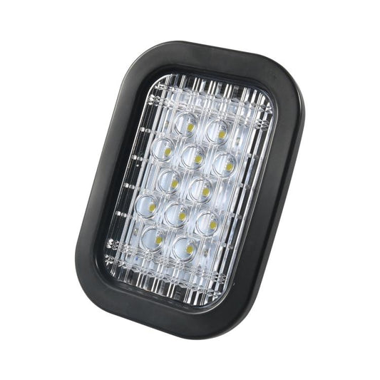 Trailer / RV / Truck 12LEDs Rectangle Tail Light with Plug(White Light) - License Plate Lights by buy2fix | Online Shopping UK | buy2fix