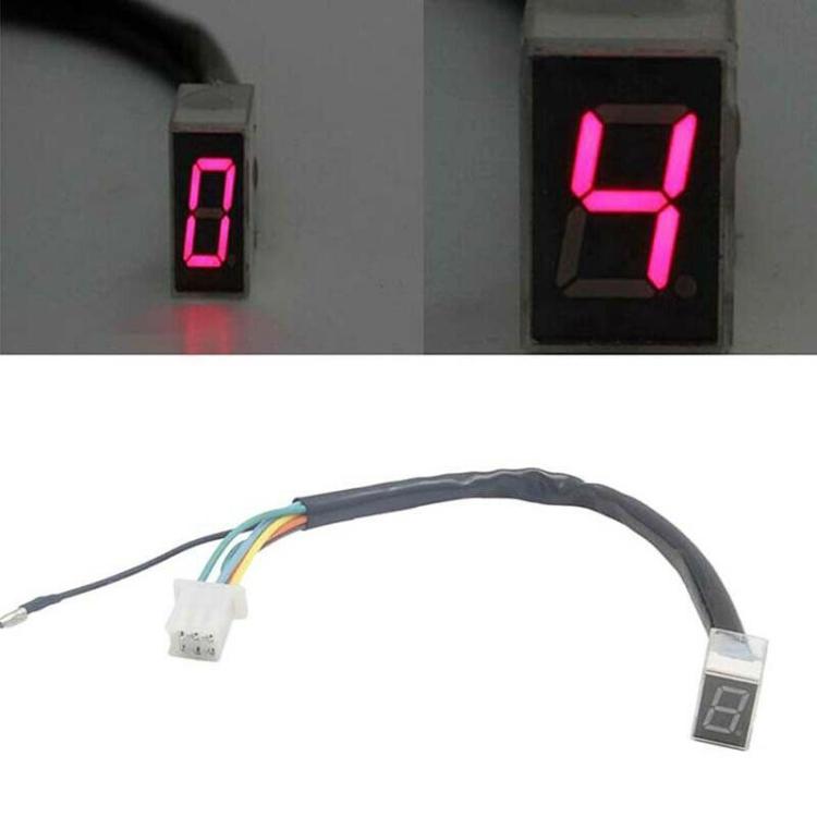 Universal LED 5-speed Gear Display Motorcycle Display Shift Lever Sensor - Electrical Instruments by buy2fix | Online Shopping UK | buy2fix