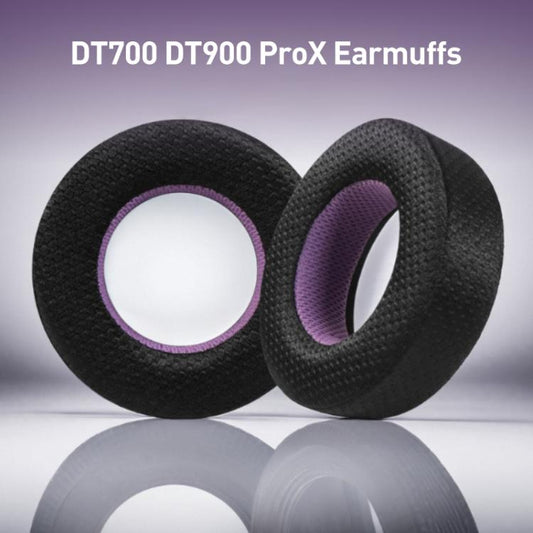 2pcs Breathable Mesh Earphone Replacement Earpads Pads For Beyerdynamic DT700 PROX / DT900 PROX(Black Purple) - Earmuff & Pad by buy2fix | Online Shopping UK | buy2fix