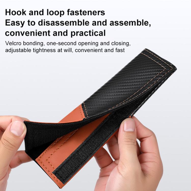 Car Leather Carbon Fiber Stitching Seat Belt Shoulder Guard(Red) - Seat Belts & Padding by buy2fix | Online Shopping UK | buy2fix