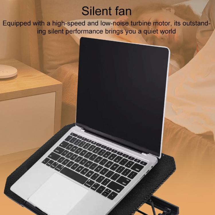 NUOXI 4-Speed Adjustable 8-Core Large Fan Laptop Cooler(Black) - Cooling Pads by NUOXI | Online Shopping UK | buy2fix