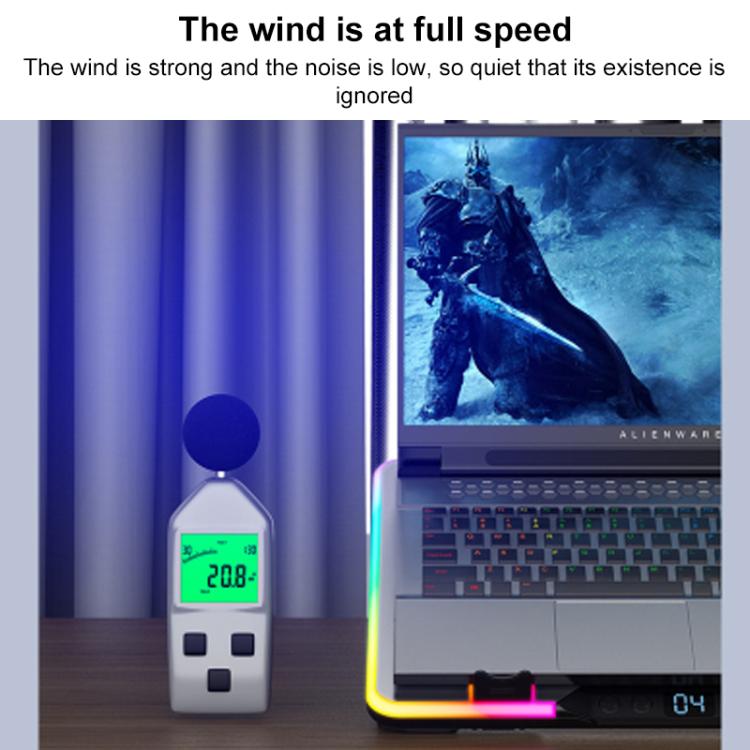 NUOXI F36-2 6-Speed Adjustable Dual-Fan Ultrathin Laptop Cooler(Black) - Cooling Pads by NUOXI | Online Shopping UK | buy2fix