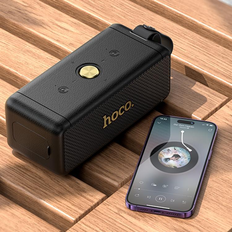 hoco HT1 Pro Marquis Sports Bluetooth 5.4 Speaker Support TWS / FM / TF Card / USB / AUX(Black) - Desktop Speaker by hoco | Online Shopping UK | buy2fix