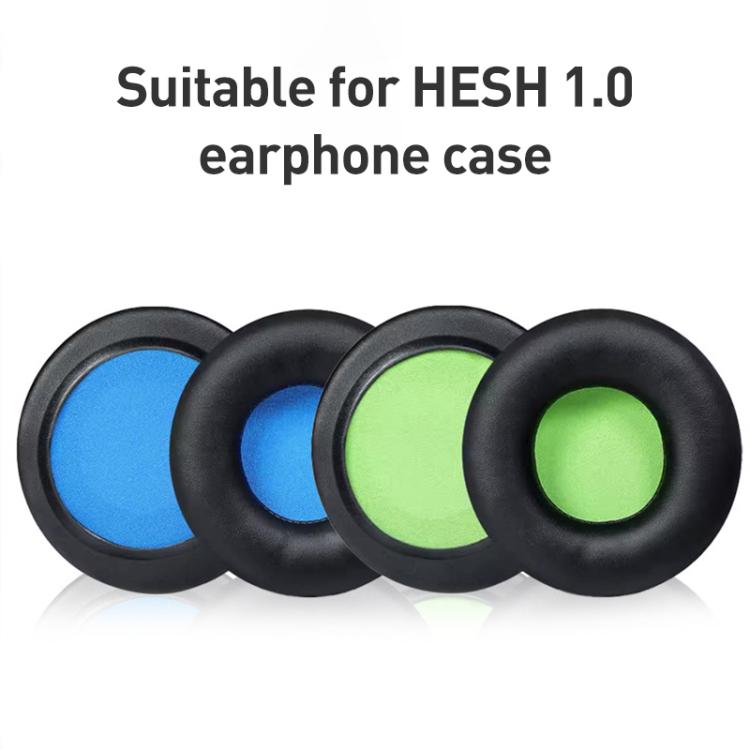 2pcs Protein Leather Earphone Replacement Earpads Pads For Skullcandy HESH 1.0(Black Blue Net) - Earmuff & Pad by buy2fix | Online Shopping UK | buy2fix