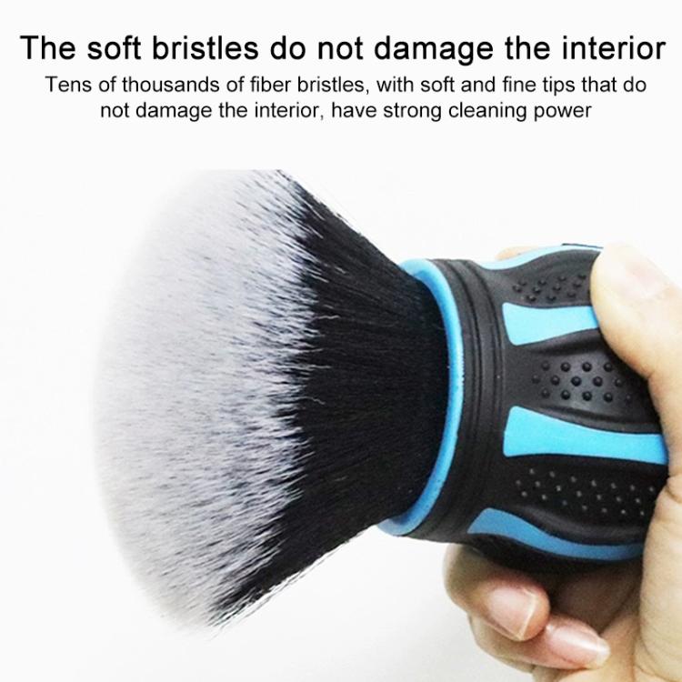 Car Large Round Head Soft Bristle Ball Interior Cleaning Brush(Sky Blue) - Car washing supplies by buy2fix | Online Shopping UK | buy2fix