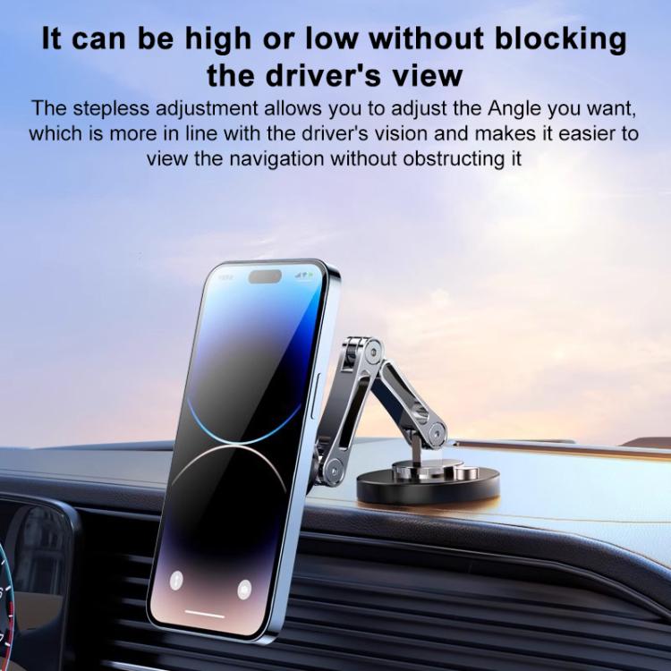 360 Degree Rotating Adhesive Magnetic 15W Wireless Fast Charger Car Holder, Type:3-folding - Wireless Charger Holders by buy2fix | Online Shopping UK | buy2fix