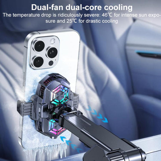 H5 17mm Universal Ball RGB Semiconductor Heat Dissipation Car Phone Holder Base - Universal Car Holders by buy2fix | Online Shopping UK | buy2fix